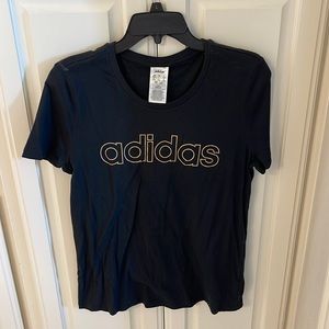Adidas black and gold t-shirt
